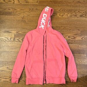 Save The Duck coral color girls zip hoodie